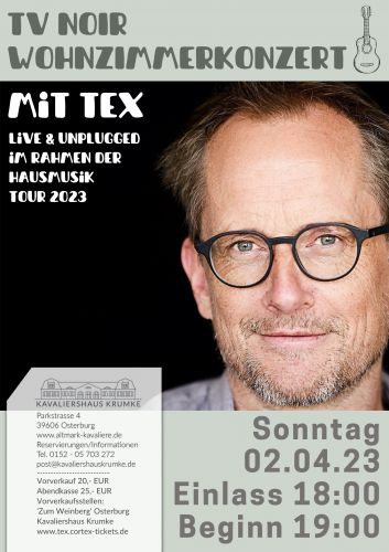 Tickets für TV Noir Wohnzimmerkonzert mit TEX am 02.04.2023 - Karten kaufen
